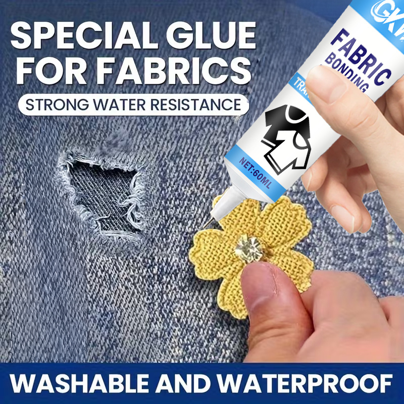 Fabric Glue Bond - 강력한 패브릭 접착제, 투명하고 세탁 가능한