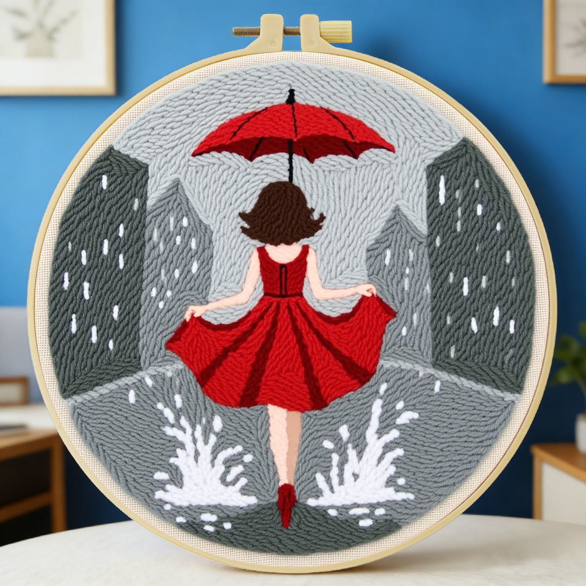 20X20CM/7.87인치 여성용 펀치 니들 자수 세트 - Sewing Textile Art 리뷰 및 가격