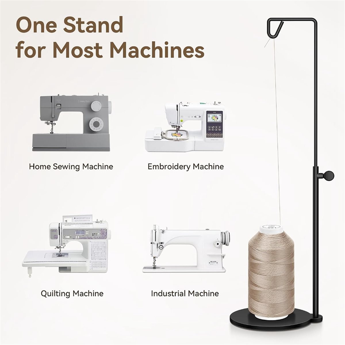 조절 가능한 콘형 실 스탠드 스풀 홀더, 재봉틀, 자수 - Serger Thread Cone 리뷰 및 가격