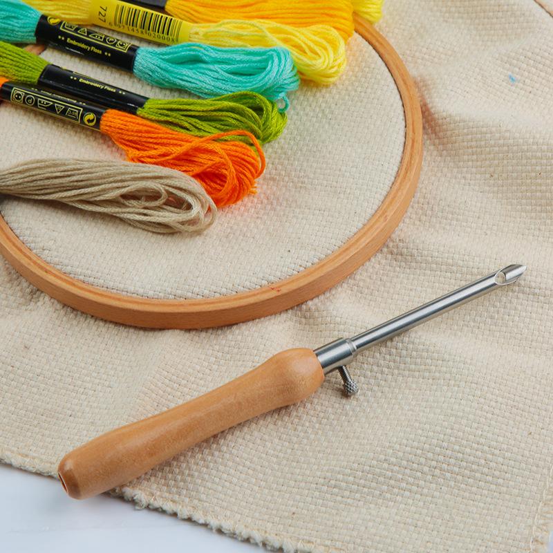 간단한 자수 DIY 조절 가능한 펀치 니들 세트 5개입 - Sewing Textile Art 리뷰 및 가격