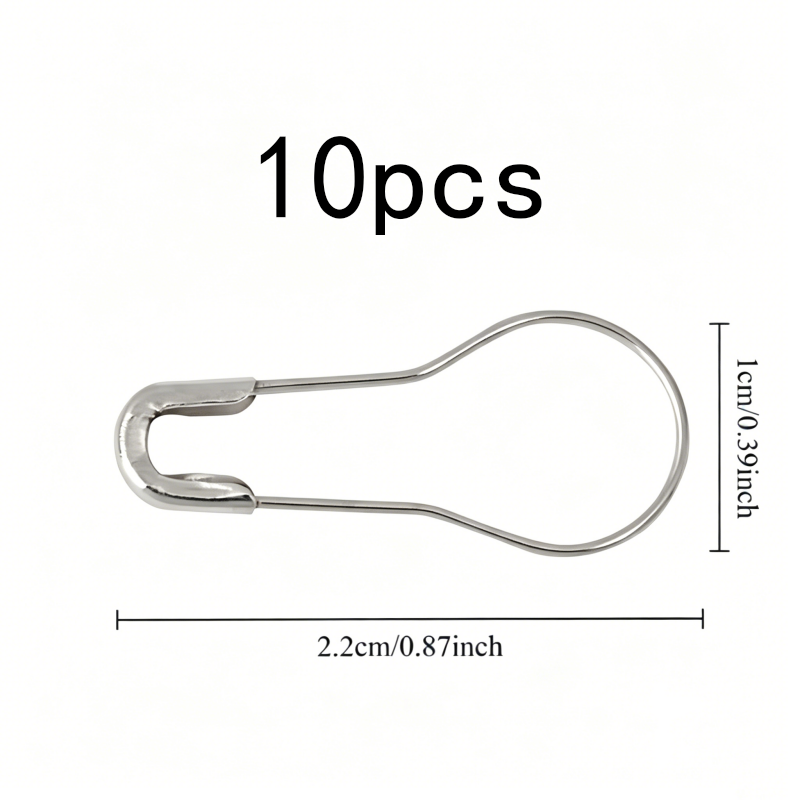 조롱박 모양의 철제 안전핀, 10개, 의류 라벨 고정, - Sewing Label 리뷰 및 가격
